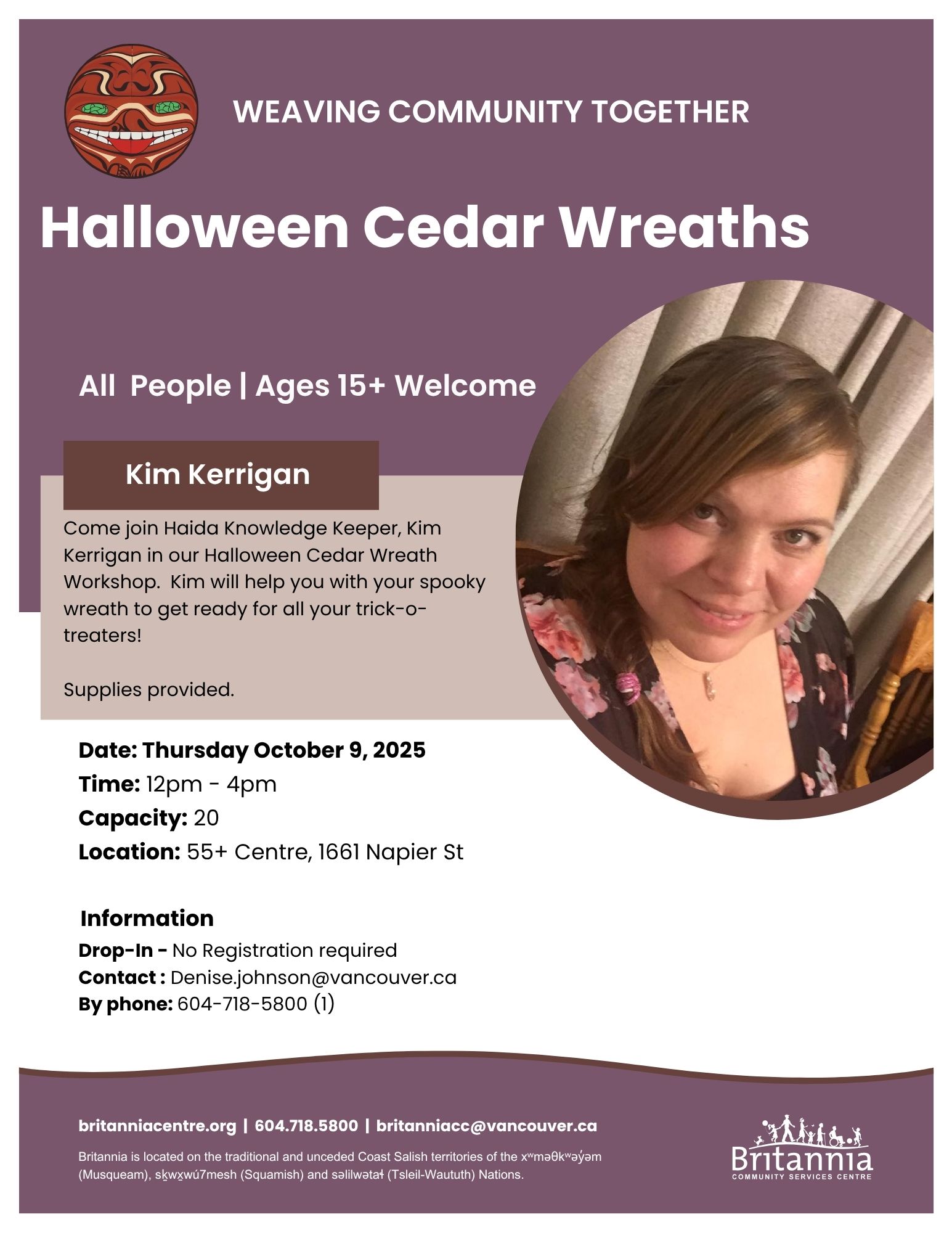 Halloween Cedar Wreaths – Oct 9