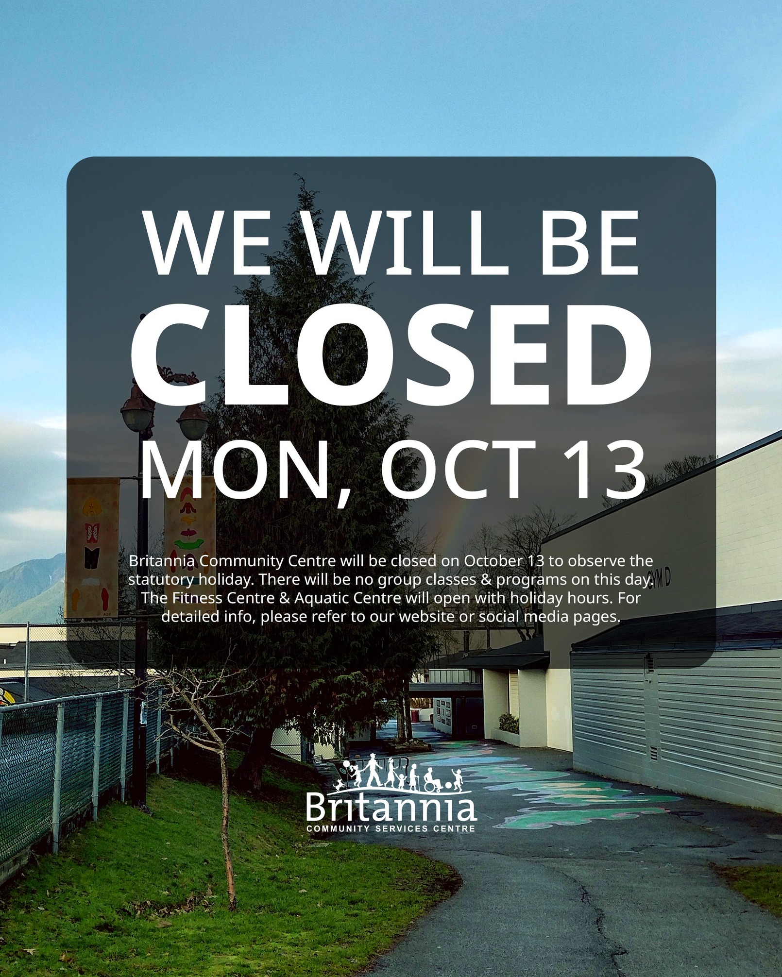 Holiday Hours – Oct 13
