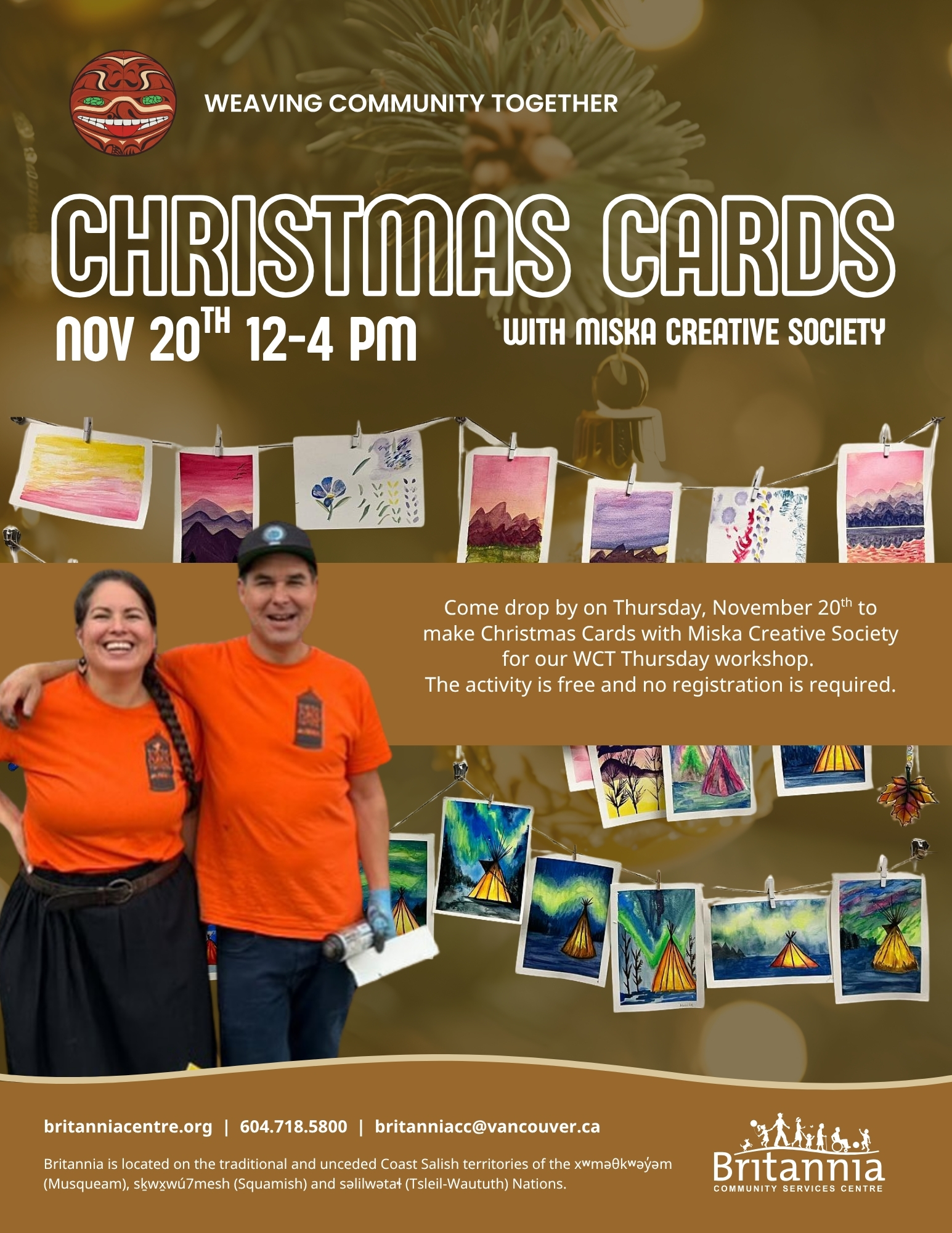 WCT Workshop – Christmas Cards – Nov 20th