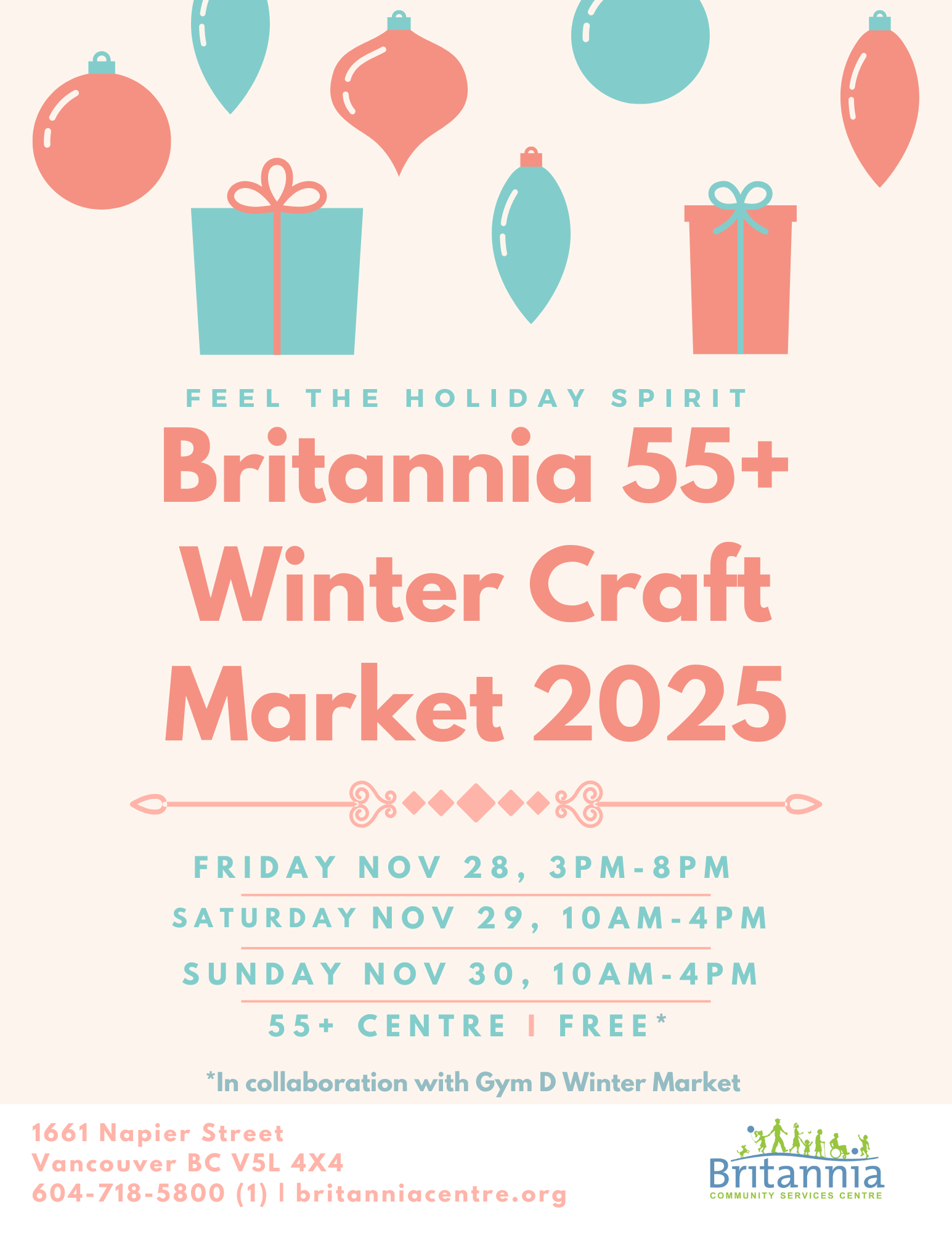 55+ Winter Craft Market – Nov 30