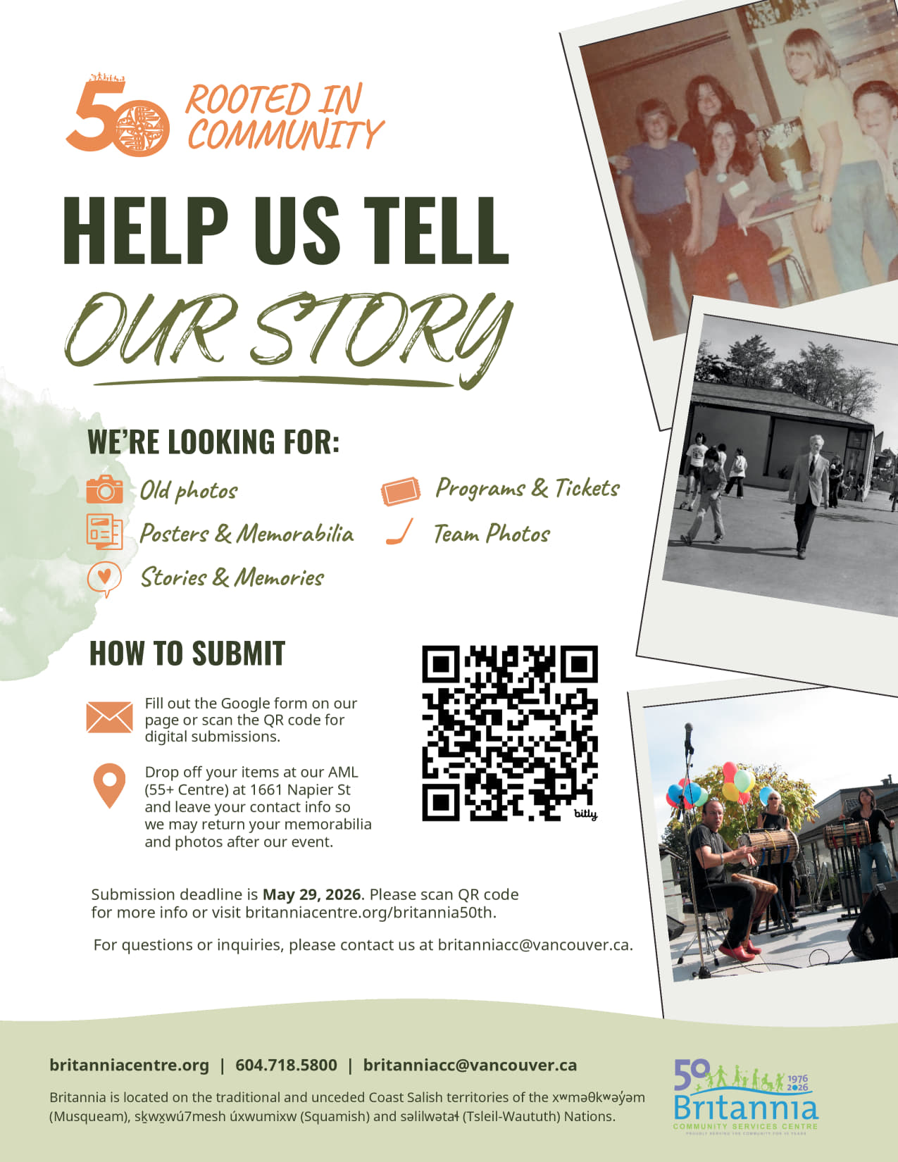Help us tell our story!