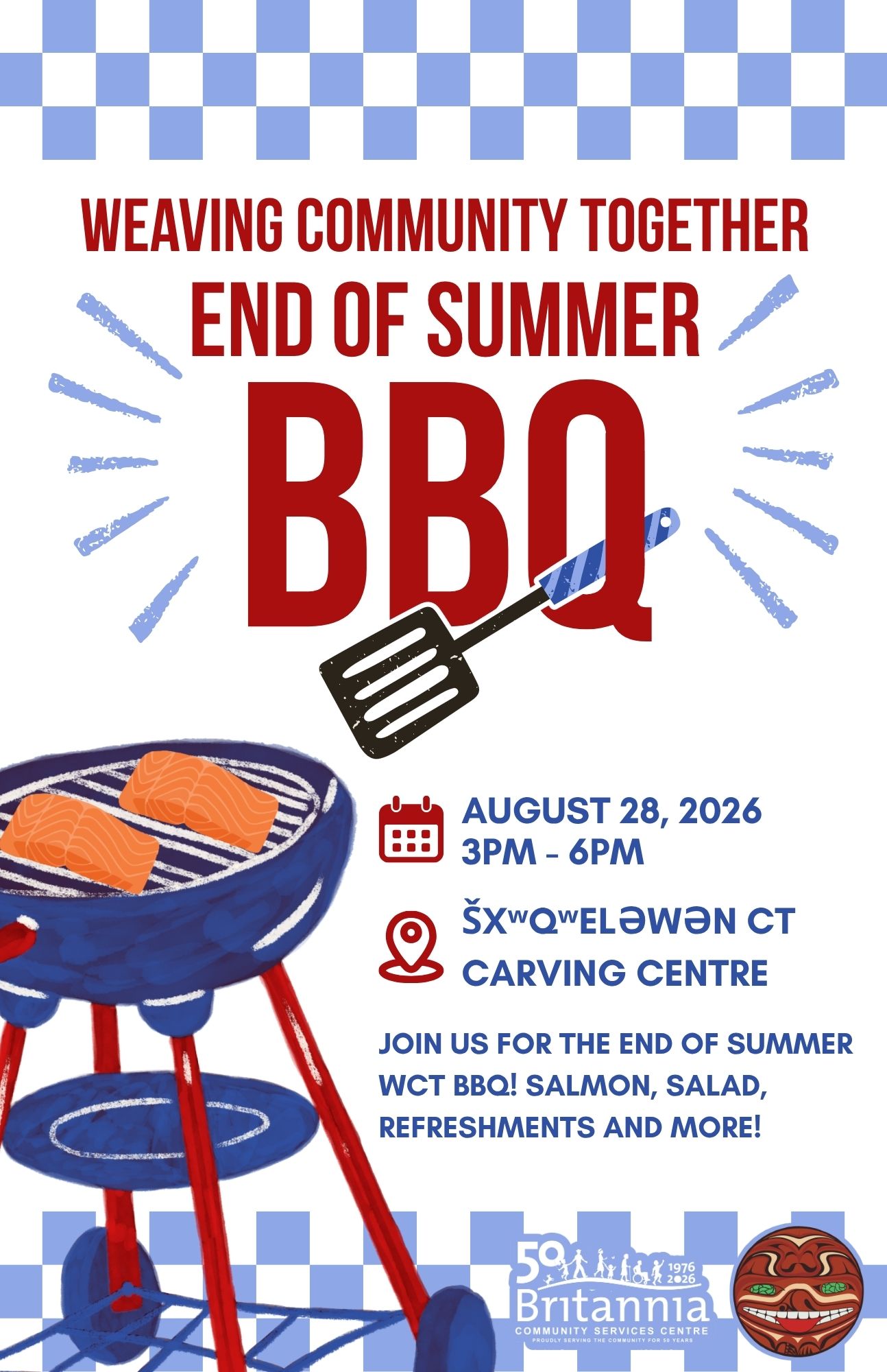 WCT – End of Summer BBQ! – Aug 28