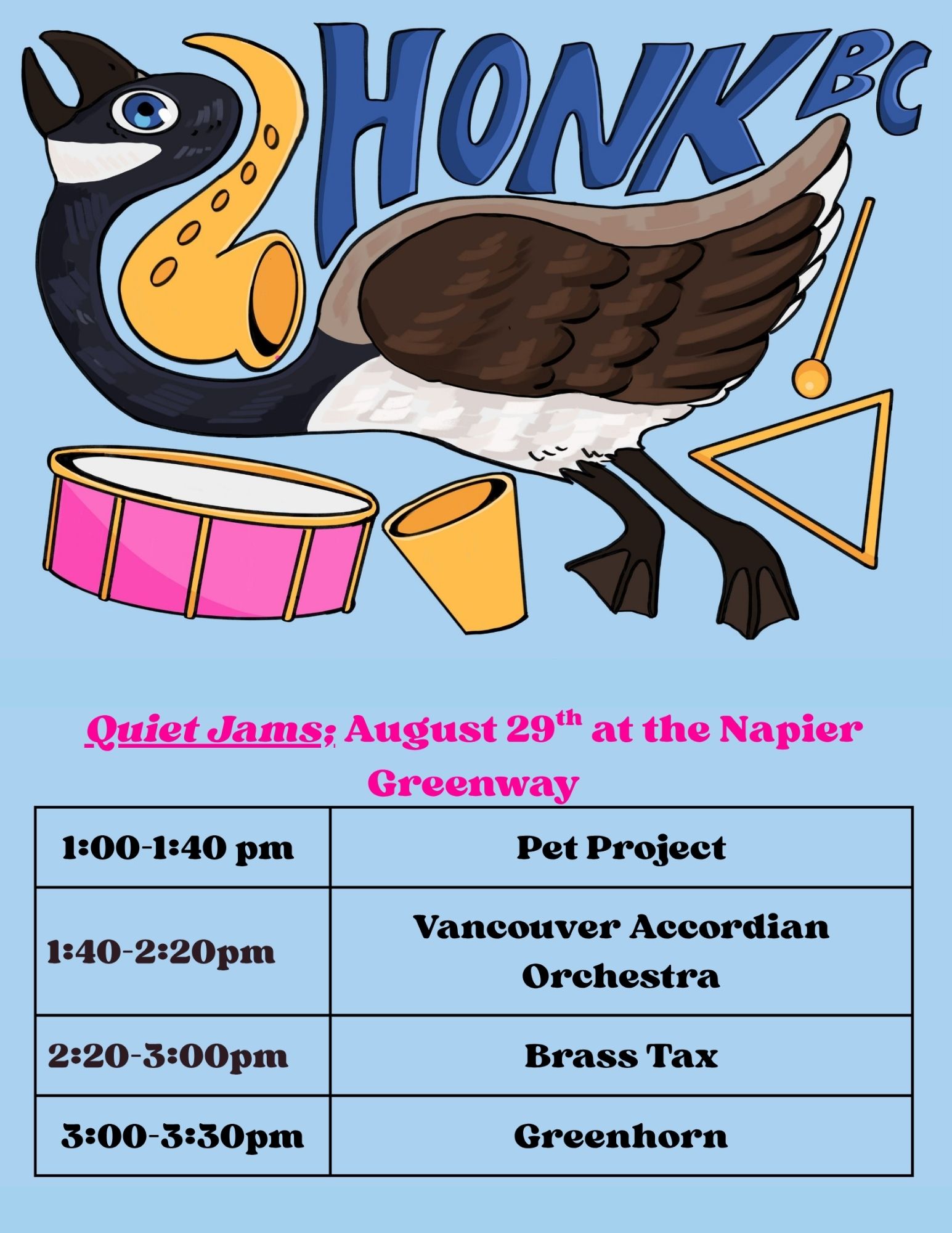 Honk!BC – Quiet Jam – Aug 29