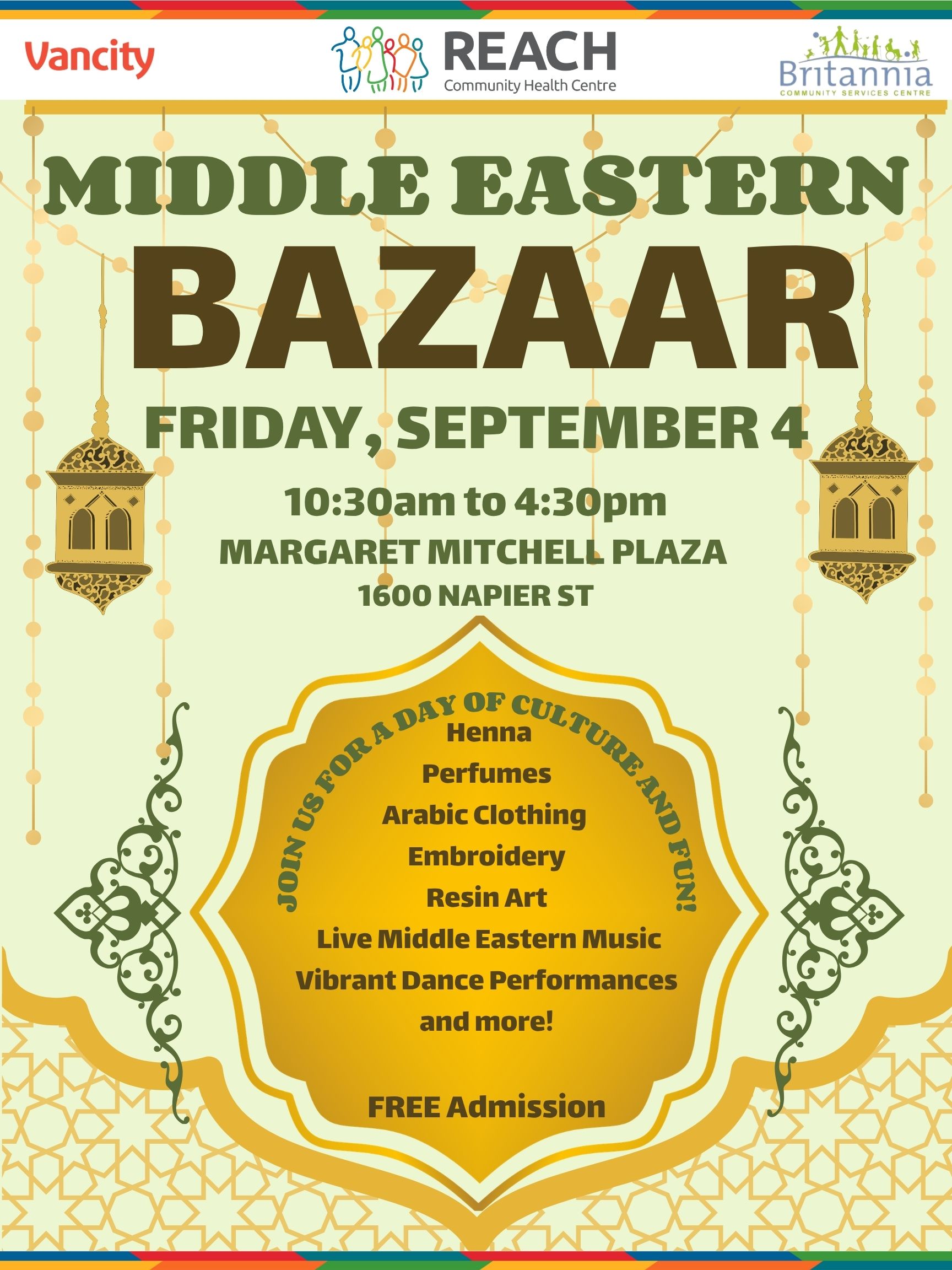 Middle Eastern Bazaar – Sep 4