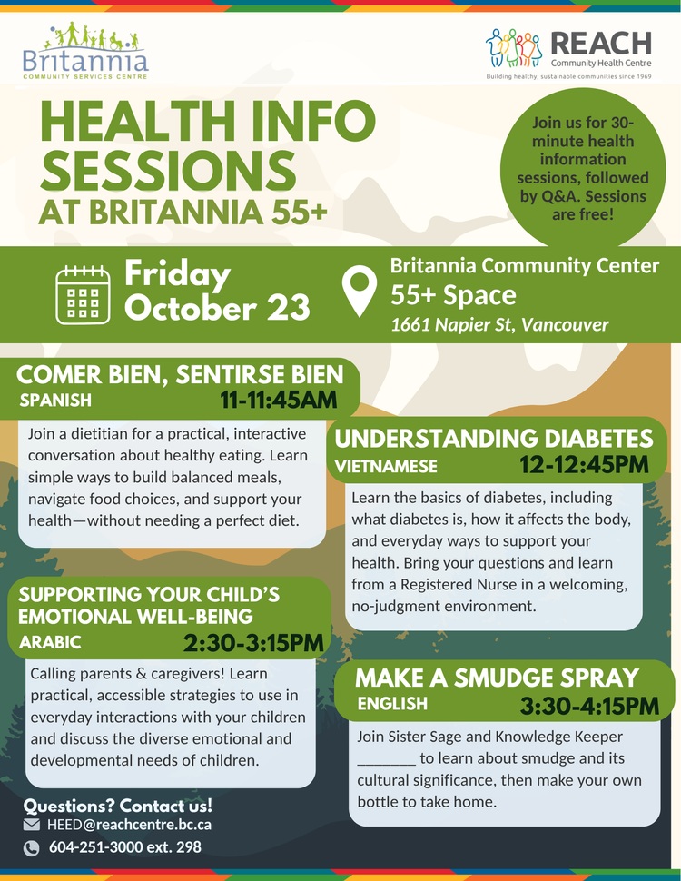 Health Info Sessions – Oct 23